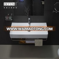 New arrival bathroom porcelain rectangular hanging wash basin with economic price