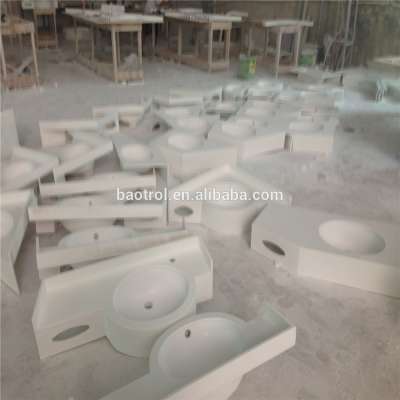 artificial marble solid surface basin vanity top bathroom furniture