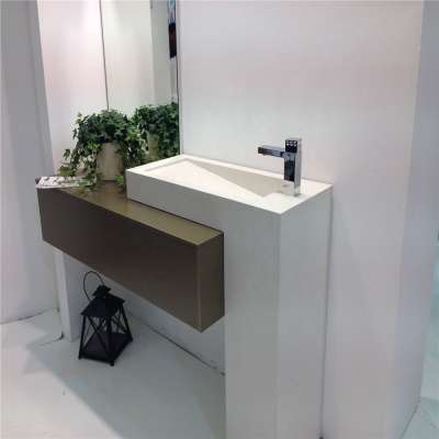 Art washbasin designed artificial sinks acrylic bathroom sinks wall hung washing basin